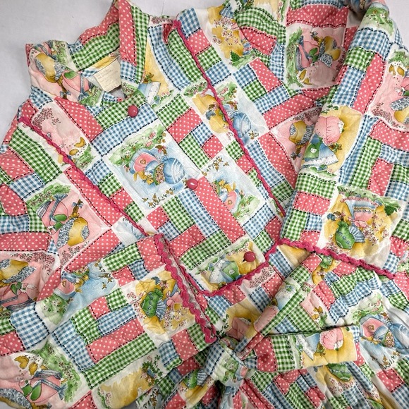 Other - VTG Holly Hobby Quilted Robe Housecoat WOMENS‎ 14* Long Full Button Colorful GUC